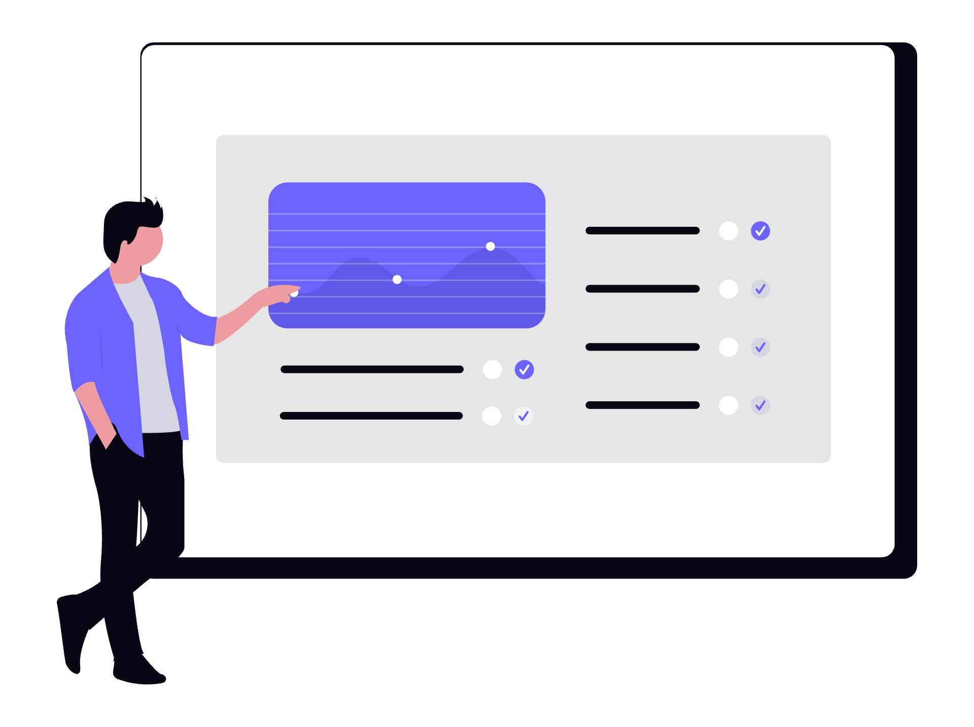 Imagine AI owner workflow graphic showing business visibility and scalable performance.